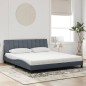 vidaXL Letto con Materasso Grigio Scuro 180x200 cm in Velluto vidaXL Letto con Materasso Grigio Scuro 180x200 cm in Velluto