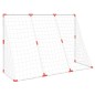 vidaXL Porte Calcio Bambini con Palloni 2 in 1 Bianche 184x64x124 cm vidaXL Porte Calcio Bambini con Palloni 2 in 1 Bianche 184x64x124 cm