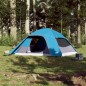 vidaXL Tenda da Campeggio a Cupola per 4 Persone Blu Impermeabile