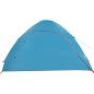 vidaXL Tenda da Campeggio a Cupola per 4 Persone Blu Impermeabile
