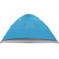 vidaXL Tenda da Campeggio a Cupola per 4 Persone Blu Impermeabile