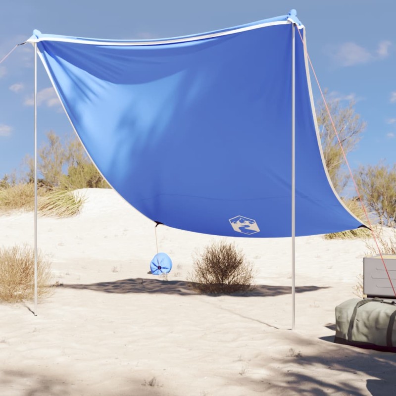 vidaXL Baldacchino da Spiaggia con Ancore per la Sabbia Blu 214x236 cm vidaXL Baldacchino da Spiaggia con Ancore per la Sabbia Blu 214x236 cm