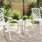 vidaXL Tavolo da Giardino Bianco 53x53x53 cm in Alluminio Pressofuso vidaXL Tavolo da Giardino Bianco 53x53x53 cm in Alluminio Pressofuso