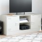 vidaXL Mobile Porta TV Bianco 99x39x44 cm in Acciaio vidaXL Mobile Porta TV Bianco 99x39x44 cm in Acciaio