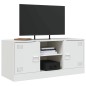 vidaXL Mobile Porta TV Bianco 99x39x44 cm in Acciaio vidaXL Mobile Porta TV Bianco 99x39x44 cm in Acciaio