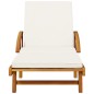 vidaXL Lettini 2 pz con Cuscini 200x68x83 cm Legno Massello di Acacia