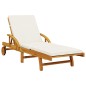vidaXL Lettini 2 pz con Cuscini 200x68x83 cm Legno Massello di Acacia