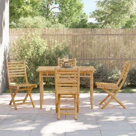 vidaXL Set da Pranzo da Giardino 5 pz in Bambù