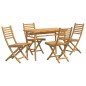 vidaXL Set da Pranzo da Giardino 5 pz in Bambù vidaXL Set da Pranzo da Giardino 5 pz in Bambù