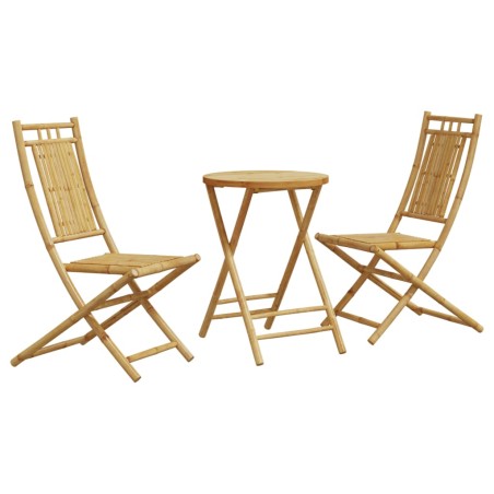 vidaXL Set da Bistrò 3 pz in Bambù