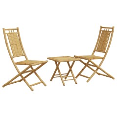 vidaXL Set da Bistrò 3 pz in Bambù