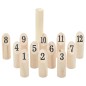 vidaXL Set Gioco Kubb Numerici 13pz con Custodia Legno Massello Pino vidaXL Set Gioco Kubb Numerici 13pz con Custodia Legno Massello Pino