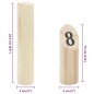 vidaXL Set Gioco Kubb Numerici 13pz con Custodia Legno Massello Pino vidaXL Set Gioco Kubb Numerici 13pz con Custodia Legno Massello Pino