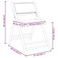 vidaXL Set da Bistrot Pieghevole 5pz con Cuscini Grigio Scuro Bambù vidaXL Set da Bistrot Pieghevole 5pz con Cuscini Grigio Scuro Bambù