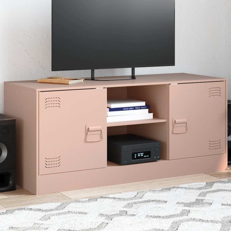vidaXL Mobile Porta TV Rosa 99x39x44 cm in Acciaio vidaXL Mobile Porta TV Rosa 99x39x44 cm in Acciaio