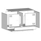 vidaXL Mobile TV Rosso 67x39x44 cm in Acciaio vidaXL Mobile TV Rosso 67x39x44 cm in Acciaio