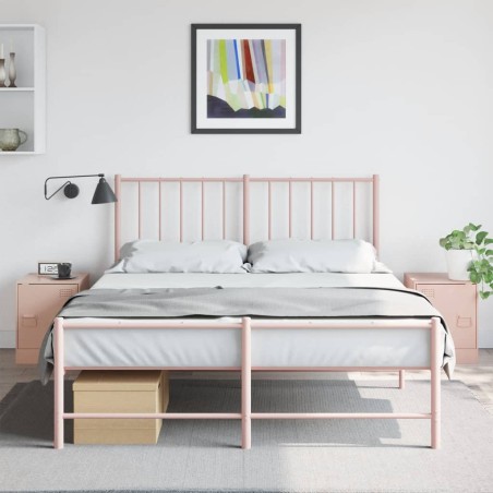 vidaXL Comodini 2 pz Rosa 34,5x39x44 cm in Acciaio