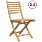 vidaXL Sedie da Giardino Pieghevoli 4 pz 43x54x88 cm in Bambù vidaXL Sedie da Giardino Pieghevoli 4 pz 43x54x88 cm in Bambù