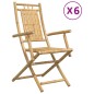 vidaXL Sedie da Giardino Pieghevoli 6 pz 53x66x99 cm in Bambù vidaXL Sedie da Giardino Pieghevoli 6 pz 53x66x99 cm in Bambù