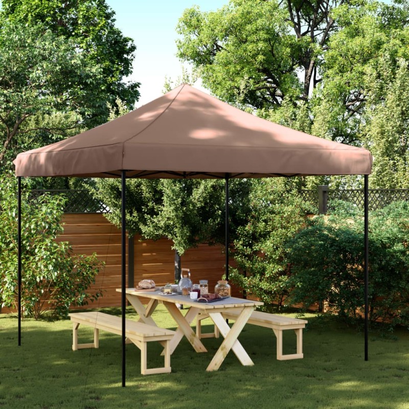 vidaXL Tenda da Festa Pieghevole Pop-Up Marrone 292x292x315 cm vidaXL Tenda da Festa Pieghevole Pop-Up Marrone 292x292x315 cm