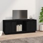 Mobile Porta TV Nero 110,5x35x44 cm in Legno Massello di Pino Mobile Porta TV Nero 110,5x35x44 cm in Legno Massello di Pino