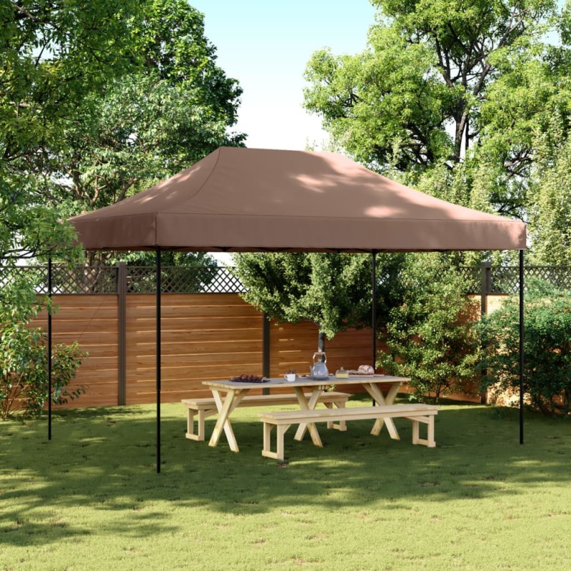 vidaXL Tenda da Festa Pieghevole Pop-Up Marrone 440x292x315 cm vidaXL Tenda da Festa Pieghevole Pop-Up Marrone 440x292x315 cm