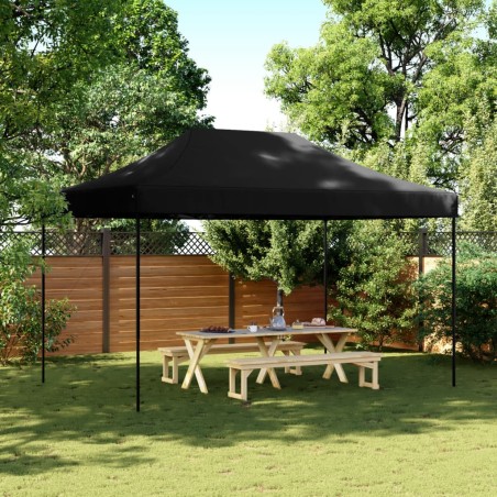 vidaXL Tenda da Festa Pieghevole Pop-Up Nero 292x292x315 cm