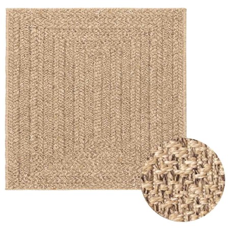 vidaXL Tappeto ZIZUR 120x120 cm Aspetto Iuta per Interni ed Esterni