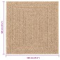 vidaXL Tappeto ZIZUR 120x120 cm Aspetto Iuta per Interni ed Esterni vidaXL Tappeto ZIZUR 120x120 cm Aspetto Iuta per Interni ed Esterni