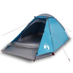 vidaXL Tenda da Campeggio a Cupola per 4 Persone Blu Impermeabile