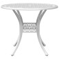 vidaXL Tavolo da Giardino Bianco Ø90x75 cm in Alluminio Pressofuso vidaXL Tavolo da Giardino Bianco Ø90x75 cm in Alluminio Pressofuso