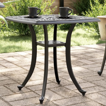 vidaXL Tavolo da Giardino Nero 53x53x53 cm in Alluminio Pressofuso