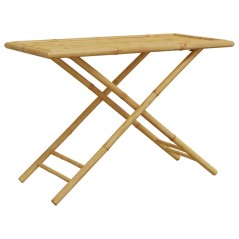 vidaXL Tavolo da Giardino Pieghevole 110x55x75 cm in Bambù
