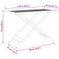 vidaXL Tavolo da Giardino Pieghevole 110x55x75 cm in Bambù vidaXL Tavolo da Giardino Pieghevole 110x55x75 cm in Bambù