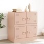 vidaXL Credenza Rosa 67x39x73 cm in Acciaio vidaXL Credenza Rosa 67x39x73 cm in Acciaio