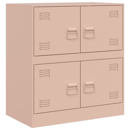 vidaXL Credenza Rosa 67x39x73 cm in Acciaio