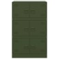 vidaXL Credenza Verde Oliva 67x39x107 cm in Acciaio vidaXL Credenza Verde Oliva 67x39x107 cm in Acciaio