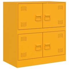 vidaXL Credenza Giallo Senape 67x39x73 cm in Acciaio