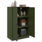 vidaXL Credenza Verde Oliva 67x39x107 cm in Acciaio vidaXL Credenza Verde Oliva 67x39x107 cm in Acciaio