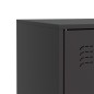 vidaXL Credenza Nera 67x39x73 cm in Acciaio vidaXL Credenza Nera 67x39x73 cm in Acciaio