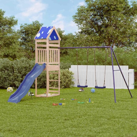 vidaXL Set da Gioco da Esterno in Legno Massello di Pino