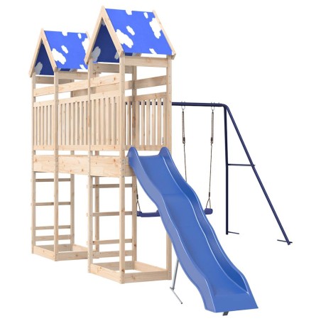 vidaXL Set da Gioco da Esterno in Legno Massello di Pino