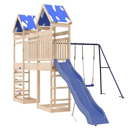 vidaXL Set da Gioco da Esterno in Legno Massello di Pino