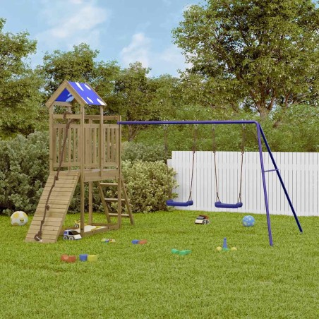 vidaXL Set da Gioco da Esterno in Legno di Pino Impregnato