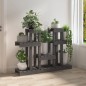 Supporto per Piante Grigio 104,5x25x77,5 cm in Massello di Pino Supporto per Piante Grigio 104,5x25x77,5 cm in Massello di Pino