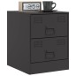vidaXL Comodino Nero 34,5x39x44 cm in Acciaio