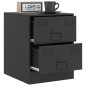 vidaXL Comodino Nero 34,5x39x44 cm in Acciaio