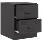 vidaXL Comodino Nero 34,5x39x44 cm in Acciaio