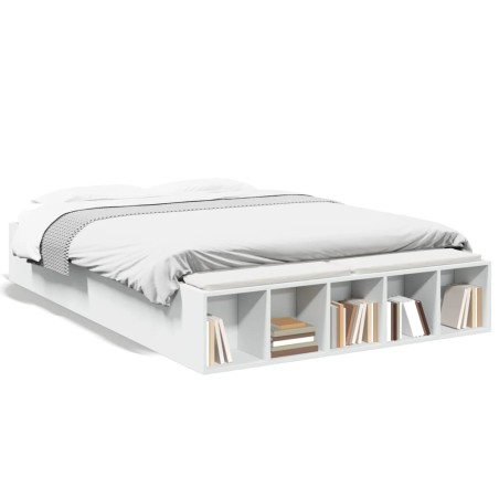 vidaXL Giroletto Bianco 140x190 cm in Legno Multistrato