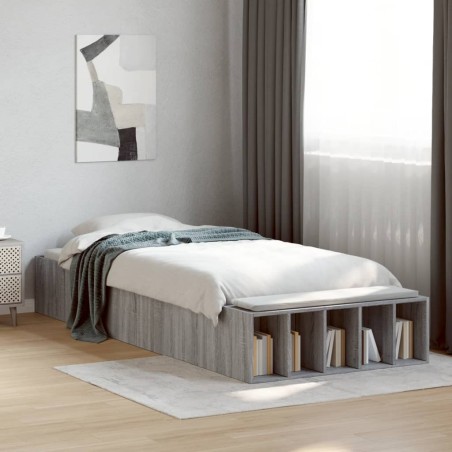 vidaXL Giroletto Grigio Sonoma 100x200 cm in Legno Multistrato